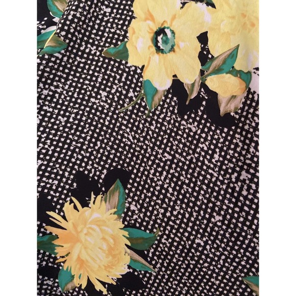 INC 20W Gingham Floral Lettuce Hem Casual Cocktail Party Summer Sun Cruise Dress - Picture 4 of 17